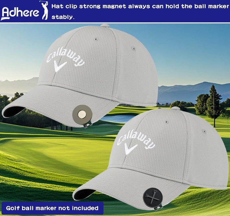 Adhere Golf Hat Clip Golf Ball Marker Holder Magnetic Golf Cap Clips Without Ball Marker - Image 5